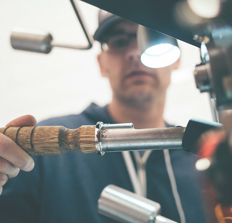 Engineer working on hardware equipment